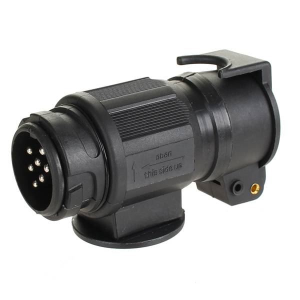 HBS Ficha De Adaptador 13 Cavilha -> 7 Cavilha Longo Preto
